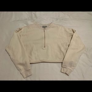 Urban outfitters cropped quarter zip